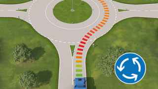 Sparsam an Kreuzungen und Kreisverkehren